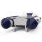 Ruote di lancio coppia ruote di poppa per gommoni pieghevole funzionamento con una sola mano acciaio inox A4 SUPROD HD200, grigio/blu