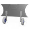 Sjösättningshjul transporthjul för akterspegel för gummibåtar hopfällbar enhandsmanövrering rostfritt stål A4 SUPROD HD200, grå/blå