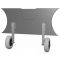 Strandwielen spiegelwielen voor rubberboot opvouwbaar bediening met één hand roestvrij staal A4 SUPROD HD200, grijs/zwart