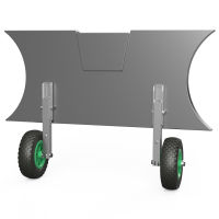 Sjösättningshjul transporthjul för akterspegel för gummibåtar hopfällbar enhandsmanövrering rostfritt stål A4 SUPROD HD200, svart/grön