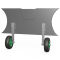 Roues de halage roues de mise à leau pour annexes pour pneumatiques pliable utilisation dune seule main acier inoxydable A4 SUPROD HD200, noir/vert