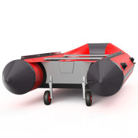 Sjösättningshjul transporthjul för akterspegel för gummibåtar hopfällbar enhandsmanövrering rostfritt stål A4 SUPROD HD200, svart/röd