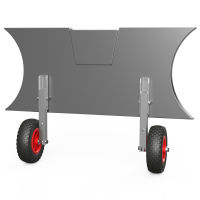 Roues de halage roues de mise à leau pour annexes pour pneumatiques pliable utilisation dune seule main acier inoxydable A4 SUPROD HD200, noir/rouge