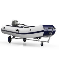 B-goods Carro de barco plegable carro de botadura de barcos remolque de mano carretilla para embarcaciones neumáticas remolque de barco SUPROD TR350, PU, Ø 350 mm