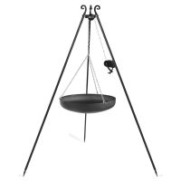 Dreibein 180 cm mit Kurbel Schwenkgrill Wok Gulaschkessel Edelstahltopf