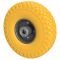 1 x Roda de Poliuretano Ø 260 mm 3,00-4 rolamentos de esferas, À PROVA DE FURO, amarelo/cinza