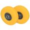 2 x Roda de Poliuretano Ø 260 mm 3,00-4 rolamentos de esferas, À PROVA DE FURO, amarelo/cinza