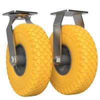 Steerable or not-steerable Caster with Polyurethane Wheel Ø 260 mm 3.00-4, PUNCTURE PROOF