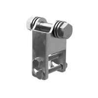 Adapter for square support, Clamp support, boat trailer, SUPROD, hot-dip galvanised steel, 40x40 mm