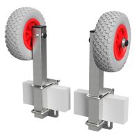 1 pair of rollers with support, Boat trailer, PU tyres, SUPROD RKSID-200-PU, Ø200
