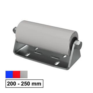 Polyurethane side roller with holder B, boat trailer, SUPROD, galvanised steel