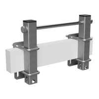 2 Keel roller supports with axle, side roller, boat trailer, SUPROD, galvanised steel
