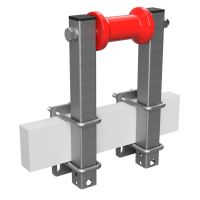 Polyurethane keel roller with supports, Boat trailer, Coil form, SUPROD, galvanised steel