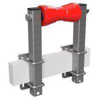 Polyurethane keel roller with supports, boat trailer, SUPROD, galvanised steel