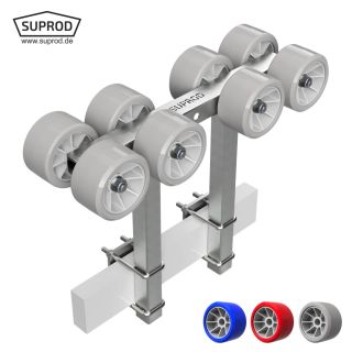 8-fold rollers, with 2 supports, Boat trailer, TPU, SUPROD RKSRLX-8D, Ø120