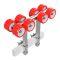 8-fold rollers, with 2 supports, Boat trailer, TPU, SUPROD RKSRLX-8D, Ø120