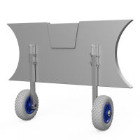 Hjulsæt til gummibåd transporthjul sammenklappelig rustfrit stål SUPROD ET200, grå/blå