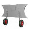 Transporthjul til akterspeil sjøsettingshjul for gummibåt sammenleggbar rustfritt stål SUPROD ET200, svart/rød