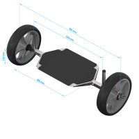 B-varor Rostfritt stål SUP-vagn hjul för Stand Up Paddleboard transportvagn SUPROD UP261