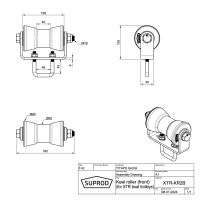 Kielrolle mit Halter für XTR-Serie Slipwagen...