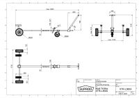 Strandtrailer handtrailer haven trailer boottrailer boot kar SUPROD XTR-L360A, Ø 420 mm