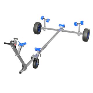 Uruchomienie wózka hand trailer zwiastun harbour przyczepa do łodzi wózek na łódź SUPROD XTR-L360R-W1, Ø 420 mm