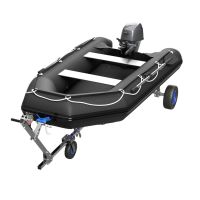 Uruchomienie wózka hand trailer zwiastun harbour przyczepa do łodzi wózek na łódź SUPROD XTR-L360R-W1, Ø 420 mm