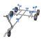 Launching Trolley Hand Trailer Harbour Trailer Boat Trailer Boat Cart SUPROD XTR-L360R-W1-TR, Ø 420 mm