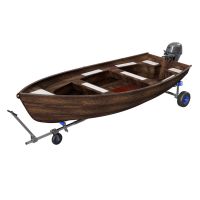 Launching Trolley Hand Trailer Harbour Trailer Boat Trailer Boat Cart SUPROD XTR-L500R, Ø 420 mm