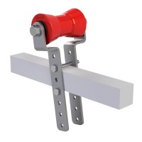 Polyurethane Keel Roller with Holder H adjustable height Boat Trailer Launching Aid galvanised SUPROD, 130 / 50 mm