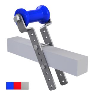Polyurethane Keel Roller with Holder H adjustable height Boat Trailer Launching Aid Coil Shape galvanised SUPROD, 125 / 60 mm