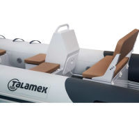 Talamex RIB Festrumpfschlauchboot S-Line SLN380, Aluminiumboden (Festrumpf), grau/blau