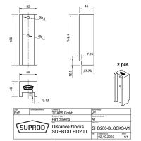 Avstandsblokker for transporthjul SUPROD HD200