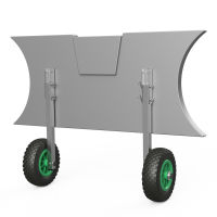 Ruedas de lanzamiento ruedas de botadura de bote para transporte plegable acero inoxidable SUPROD ET200, negro/verde