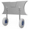 Coppia ruote di poppa ruote di lancio per gommoni di trasporto pieghevole acciaio inox SUPROD ET260, grigio/blu