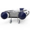 Hjulsæt til gummibåd transporthjul sammenklappelig rustfrit stål SUPROD ET260, grå/blå
