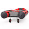 Spiegelwielen strandwielen voor rubberboot transportwielen opvouwbaar roestvrij staal SUPROD ET260, zwart/rood