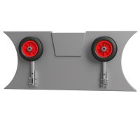 Sjøsettingshjul for småbåter transporthjul til akterspeil rustfritt stål SUPROD LD160, svart/rød