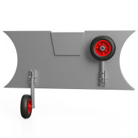 Roues de halage pour petits bateaux roues de mise à leau pour annexes tableau arrière acier inoxydable SUPROD LD160, noir/rouge