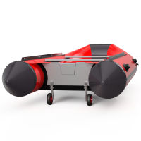 Ruedas de botadura para pequeñas barcos ruedas de lanzamiento para transporte acero inoxidable SUPROD LD160, negro/rojo
