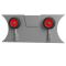 Ruedas de botadura para pequeñas barcos ruedas de lanzamiento para transporte acero inoxidable SUPROD LD160, negro/rojo