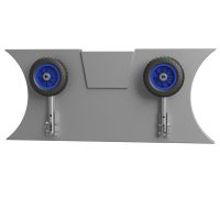 Sjösättningshjul för små båtar transporthjul för akterspegel rostfritt stål SUPROD LD160, svart/blå