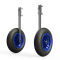 Coppia ruote di poppa ruote di lancio per gommoni di trasporto pieghevole acciaio inox SUPROD ET350, nero/blu