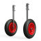 Coppia ruote di poppa ruote di lancio per gommoni di trasporto pieghevole acciaio inox SUPROD ET350, nero/rosso