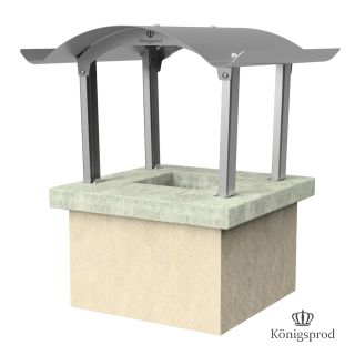 Stainless Steel Chimney Cover Rain Hood Fireplace Hood Fireplace Cover ALL SIZES KÖNIGSPROD Napoleon, 400 x 400 mm