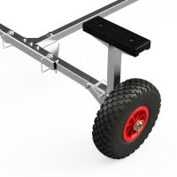 Launching Trolley Boat Cart Hand Trailer Foldable Inflatable Boat Trolley SUPROD TR260-B, PU, Ø 260 mm, black/red