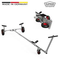 Launching Trolley Boat Cart Hand Trailer Foldable Inflatable Boat Trolley SUPROD TR260-L, PU, Ø 260 mm, black/red