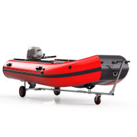 Strandtrailer boot kar handtrailer opvouwbaar rubberboot trailer SUPROD TR260-L, PU, Ø 260 mm, zwart/rood