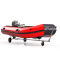 Carrinho de lançamento de barcos carrinho de barco atrelado manual dobrável carro para barcos insufláveis SUPROD TR260-L, PU, Ø 260 mm, preto/vermelho