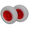 2 x Rueda de poliuretano Ø 200 mm 2,50-4 cojinete liso rollo rueda de lanzamiento a prueba de pinchazos, gris/rojo